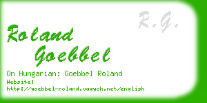 roland goebbel business card